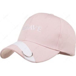 Metal Ring Letter Embroidery Adjustable Baseball Hat