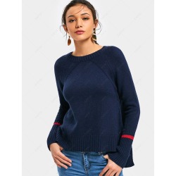Slit Striped Sweater