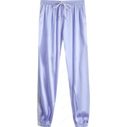 Satin Drawstring Sporty Jogger Pants