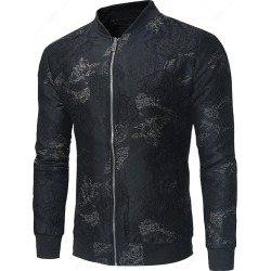 Stand Collar Zip Up Jacket
