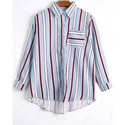 Button Up Striped Pocket Shirt