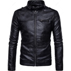 Stand Collar Zip Up Jacket