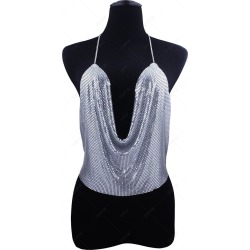 Alloy Round Disc Bra Body Chain