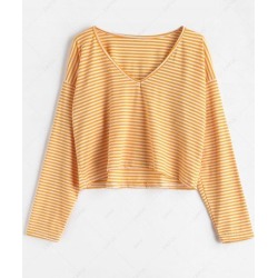 V Neck Striped Tee