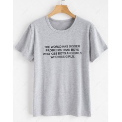 Text Print Graphic Jersey T-Shirt