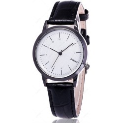 Faux Leather Analog Wrist Watch