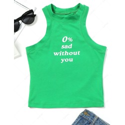 Letter Slogan Tank Top