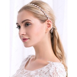 Sparkly Rhinestone Ribbon Wedding Hair Accessory