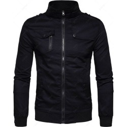 Stand Collar Zip Up Jacket