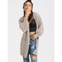 Open Front Heathered Cardigan