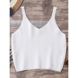 Cropped Knitted Tank Top