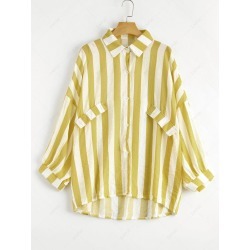 Button Up Striped Blouse