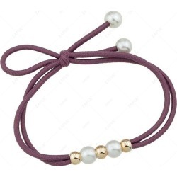 Multilayered Faux Pearl Elastic Hair Band
