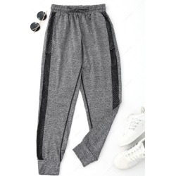 Mesh Drawstring Sporty Jogger Pants