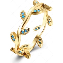 Bohemian Leaves Circle Finger Ring