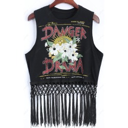 Tassels Graphic Tank Top