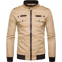 Stand Collar Zip Up Jacket