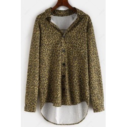 Leopard High Low Shirt