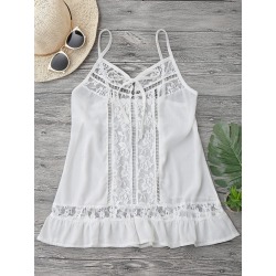 Lace Chiffon Tank Top Beach Cover Up