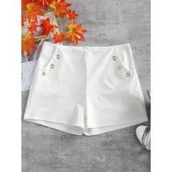 Metal Ring Embellished Shorts