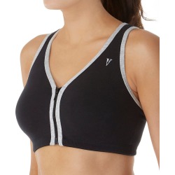 Valmont 1611B Color Block Zip Front Sports Bra (Black/Grey 40H/I) found on Bargain Bro Philippines from herroom.com for $38.00
