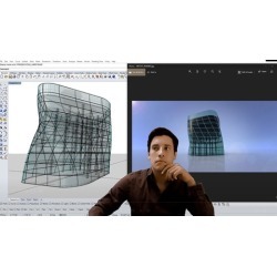 Architectural Twisted Building with Skin Rhino 3D