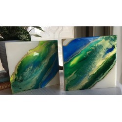 Beginner Resin and Alcohol Ink Fluid Art Abstract Golds