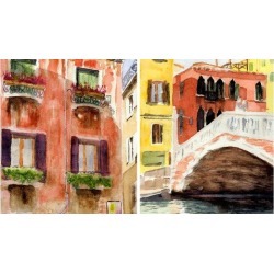 Paint my 2 FREE style watercolor paintings from Venice.