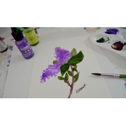 Alcohol Ink on Yupo Easy Steps Paint a Lilac and Sunflower