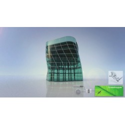 Architectural Twisted Building with Skin Rhino 3D