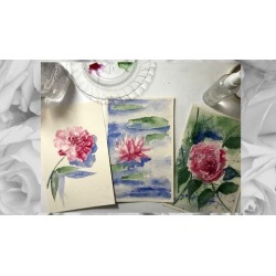 Watercolor painting workshop - Paint 3 flowers with 3 colors