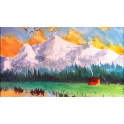 Paint this Mountain: Watercolor painting in 3 EASY steps