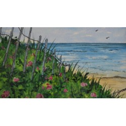 Watercolor Painting - Easy Beginner Beach Roses Step by Step