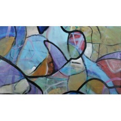 Abstract Painting - Stained Glass Method