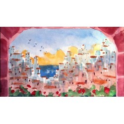Paint this exotic city: Watercolor painting in 3 EASY steps
