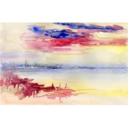 Watercolor painting for beginners, paint this TURNER sunrise