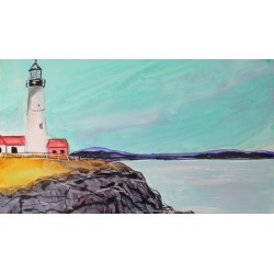 Paint and Create A Lighthouse with Alcohol Ink in Easy Steps