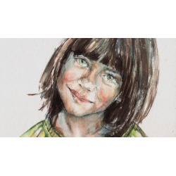 Watercolor realistic portrait painting step by step workshop