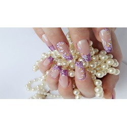 Nail art course with acrylic paints