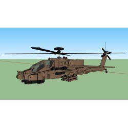 Sketchup - Apache Helicopter 3D Modeling simplified