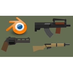 Learn how to model low poly guns in Blender