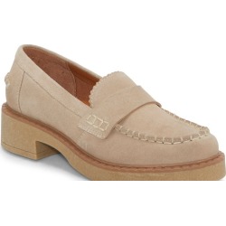 Lucky Brand Larissah Suede Loafer - Women's Accessories Shoes Sneakers Casual Tennis Shoes in Light Beige