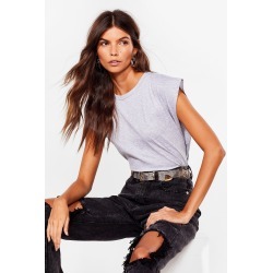 Womens Crew Can Play That Game Cropped Tank Top - Grey