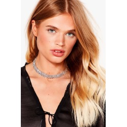Womens Diamonds Are Forever Diamante Necklace - Silver