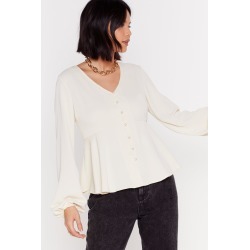 Button a Serious Note Relaxed Button-Down Blouse