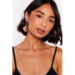 Womens Used to Call Me on My Shell Drop Earrings - Gold