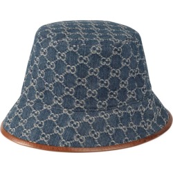 Gucci Leather-Trim GG Supreme Canvas Bucket Hat found on MODAPINS