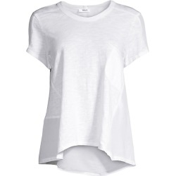 Wilt Women's Mixed Flowy Tee - White - Size XS