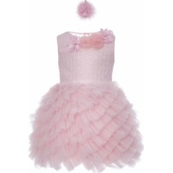 Pink Short Ruffled Dress For Girls
