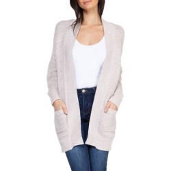 Open-Front Cotton-Blend Cardigan
